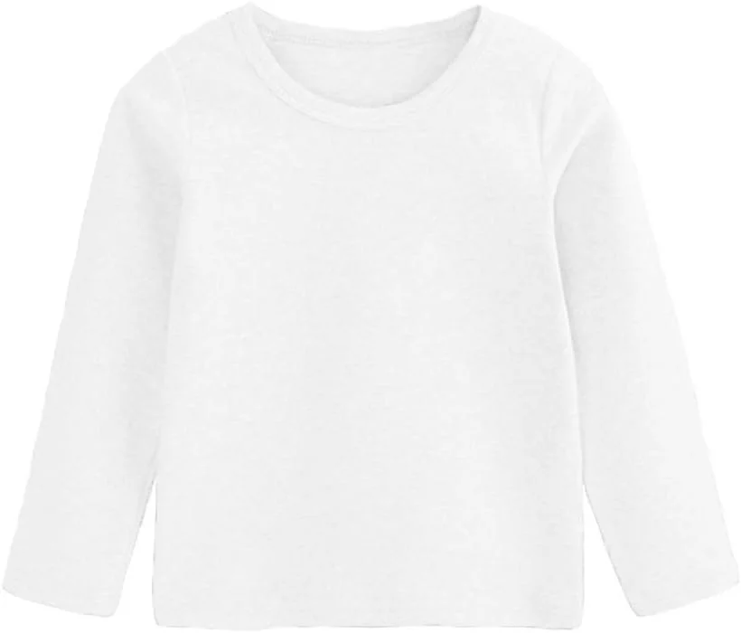 تی‌شرت آستین بلند نخی ساده و ارگانیک بچگانه