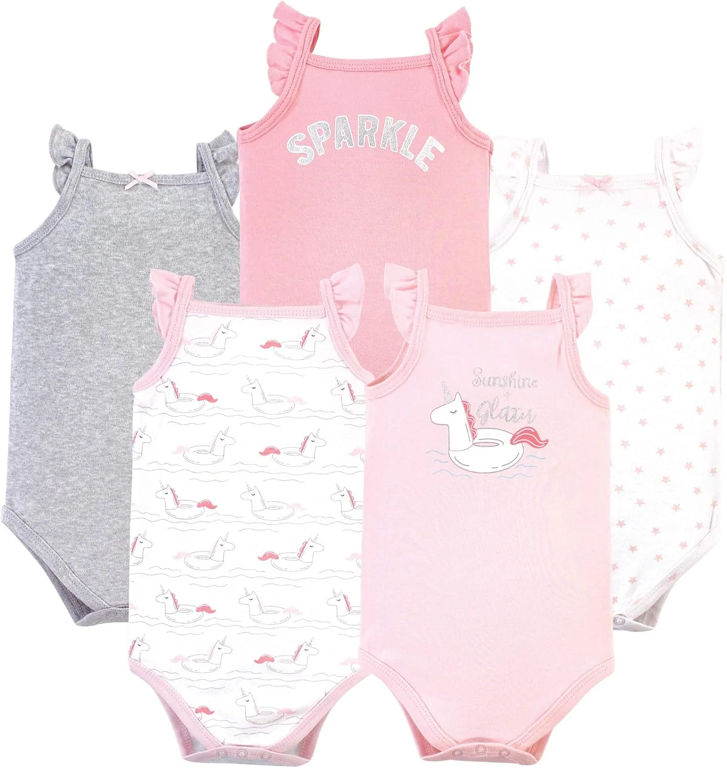 ست زیرپوش آستین حلقه ای نوزادی دخترانه و پسرانه پنبه ای هادسون بیبی