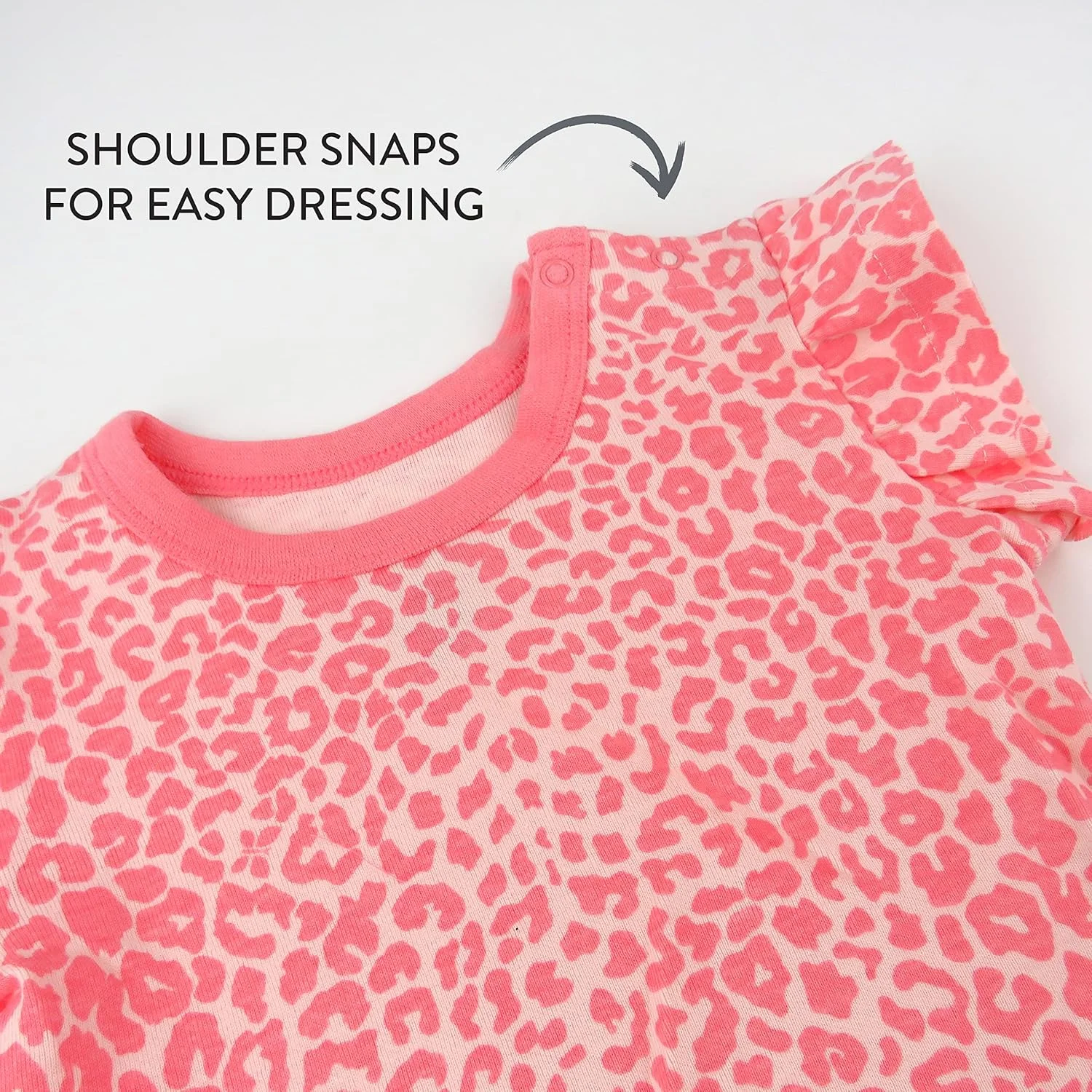 ست رامپر آستین حلقه ای دنده ای پنبه ارگانیک نوزادی دخترانه، تیشرت و هدبند نوزاد و کودک نوپا (بسته 3 عددی)