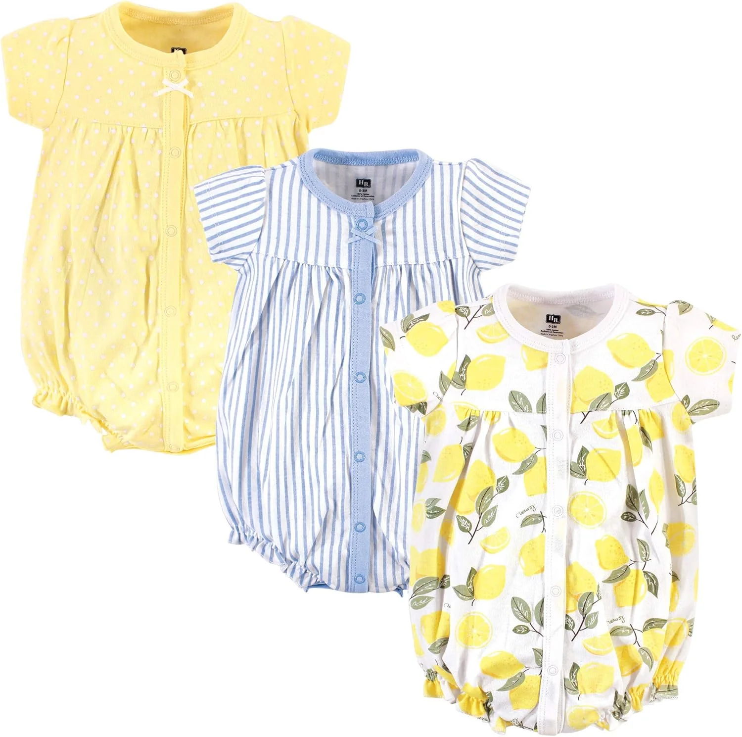 ست تی‌شرت و رامپر نخی دخترانه هادسون بیبی (بسته 3 عددی)