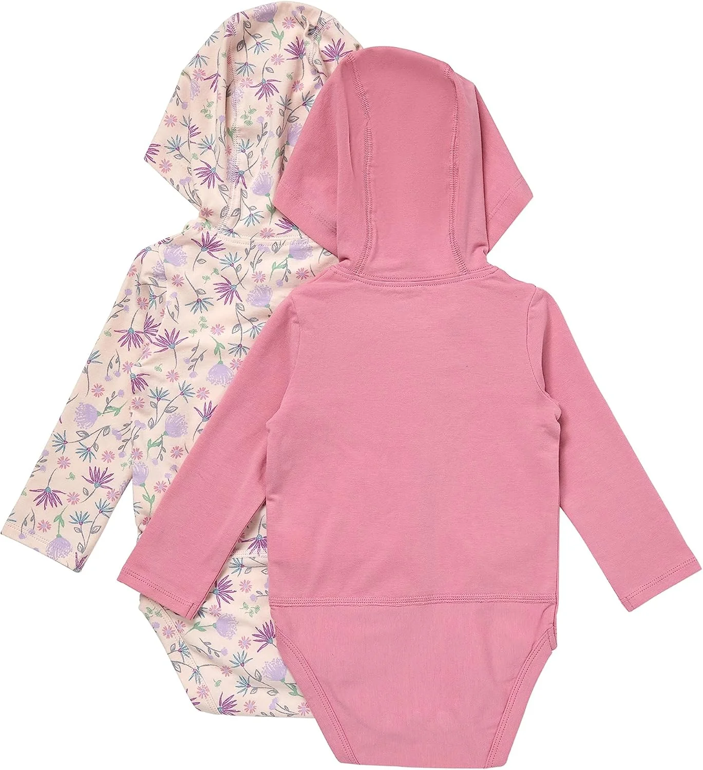 ست لباس بادی آستین بلند کلاه دار بچه گانه هینز Pure Comfort، لباس بادی نوزادی، یونی‌سکس، ست تی‌شرت بچه گانه و نوپا (بسته 2 عددی)