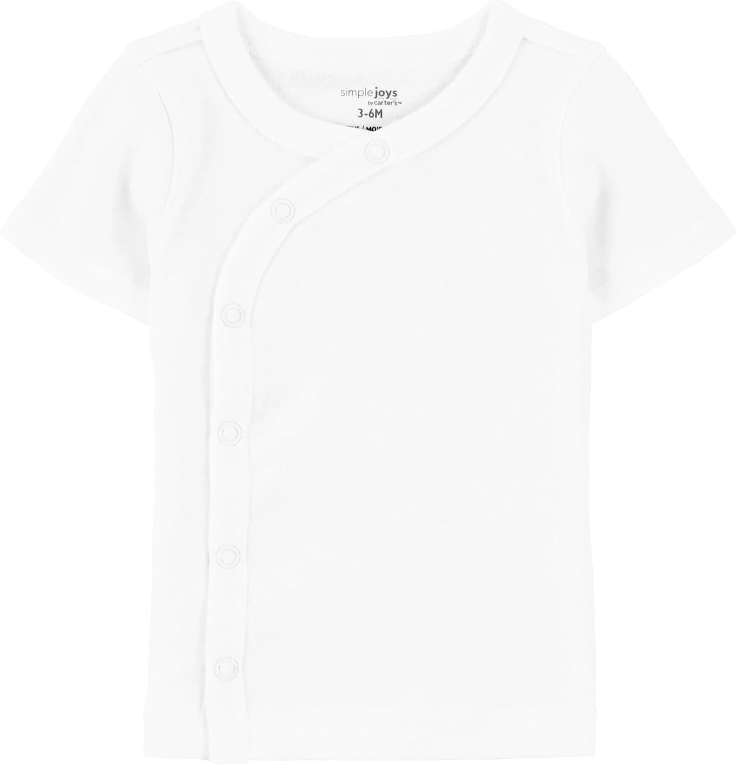 ست 6 عددی زیرپوش آستین کوتاه نوزادی دکمه دار