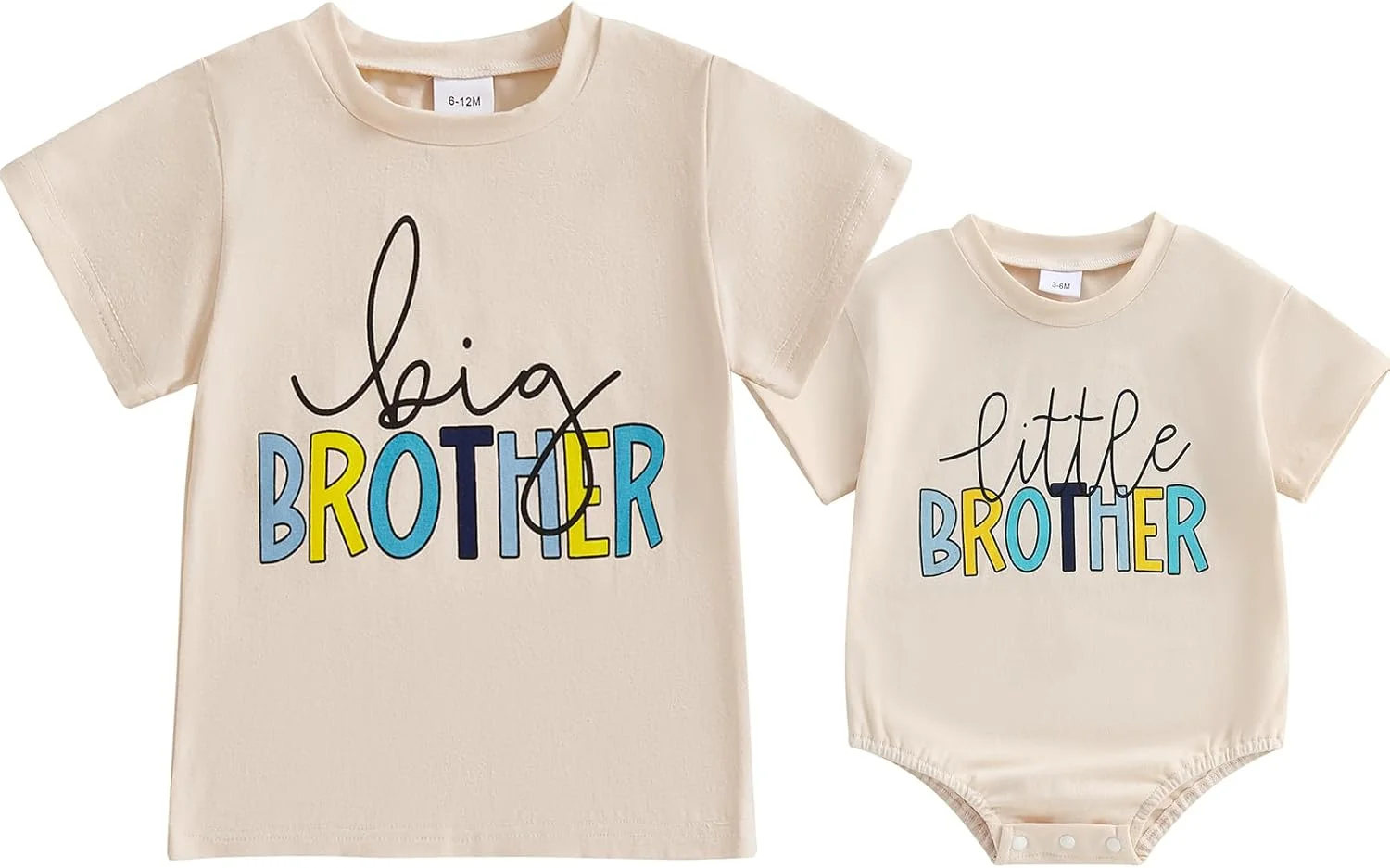 تی شرت برادر بزرگ، خواهر کوچک، ست لباس های هماهنگ خواهر و برادر، لباس کودک نوپا