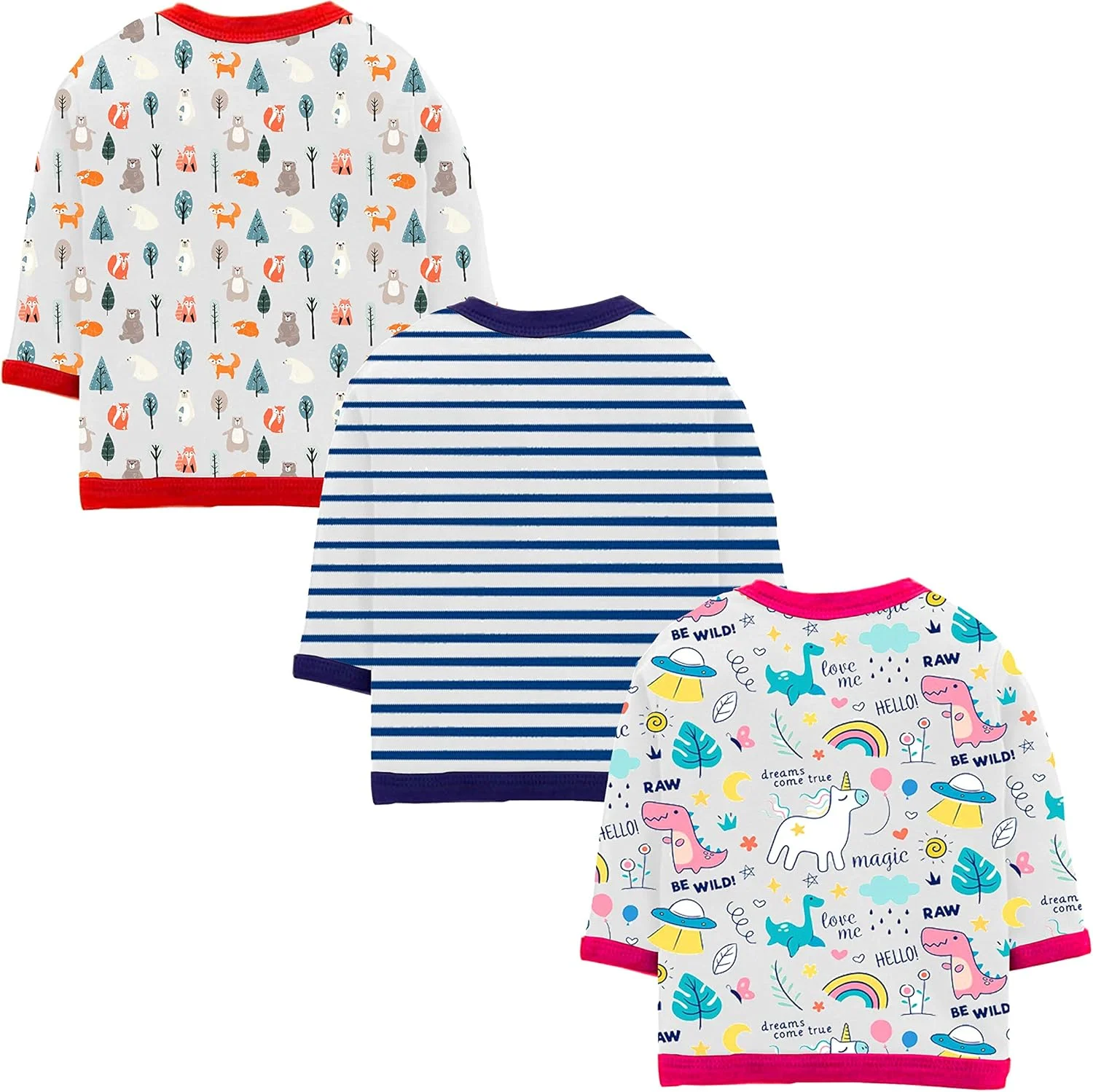 تی‌شرت نخی بچگانه کیدبی (بسته 3 عددی)