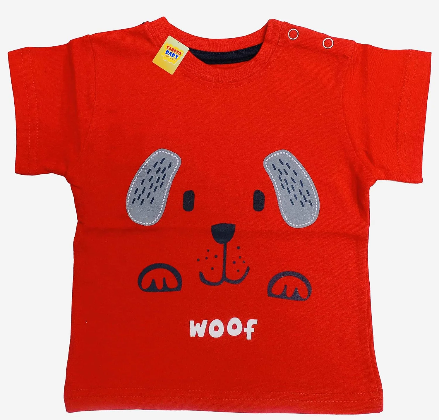 تی‌شرت آستین کوتاه نوزادی Infantbond (بسته 3 عددی) (قرمز، خاکستری، زرد) (6-9 ماه)