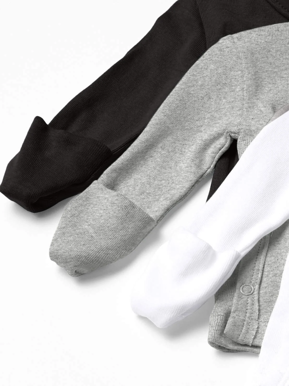 ست سه تایی بلوز آستین بلند نخی ارگانیک دکمه دار کیمونویی نوزاد دخترانه