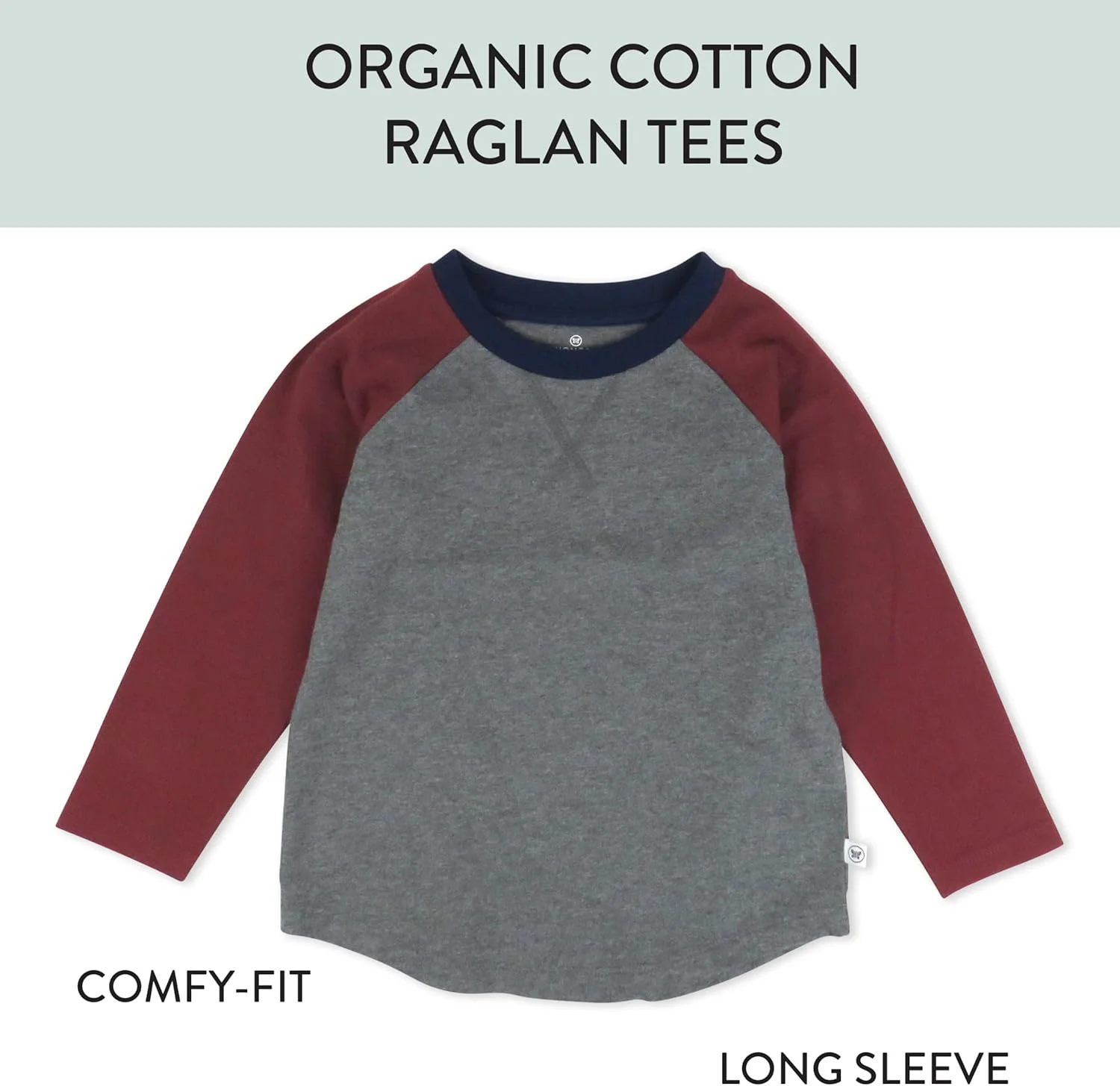 تی شرت آستین بلند بیسبالی سه عددی HonestBaby، ۱۰۰٪ پنبه ارگانیک برای نوزاد و کودک نوپا پسرانه