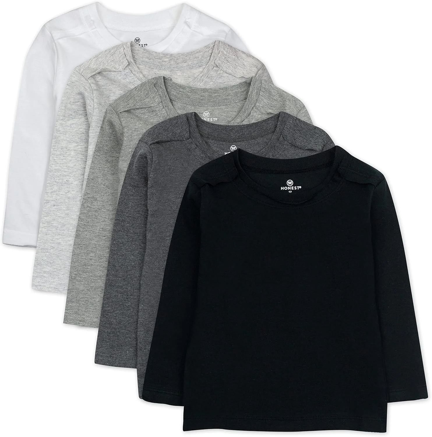 ست 5 عددی تی شرت آستین بلند پنبه ارگانیک پسرانه کودک و نوپا