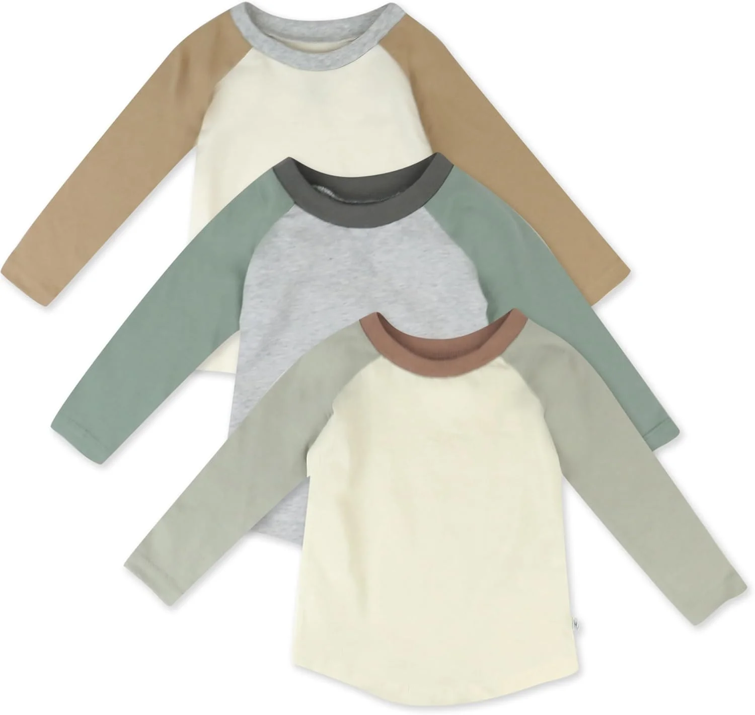 بسته 5 عددی بادی آستین بلند نوزادی HonestBaby، یکسره، 100% پنبه ارگانیک، مناسب نوزادان پسر، ست تی شرت унисекс نوزاد و کودک نوپا