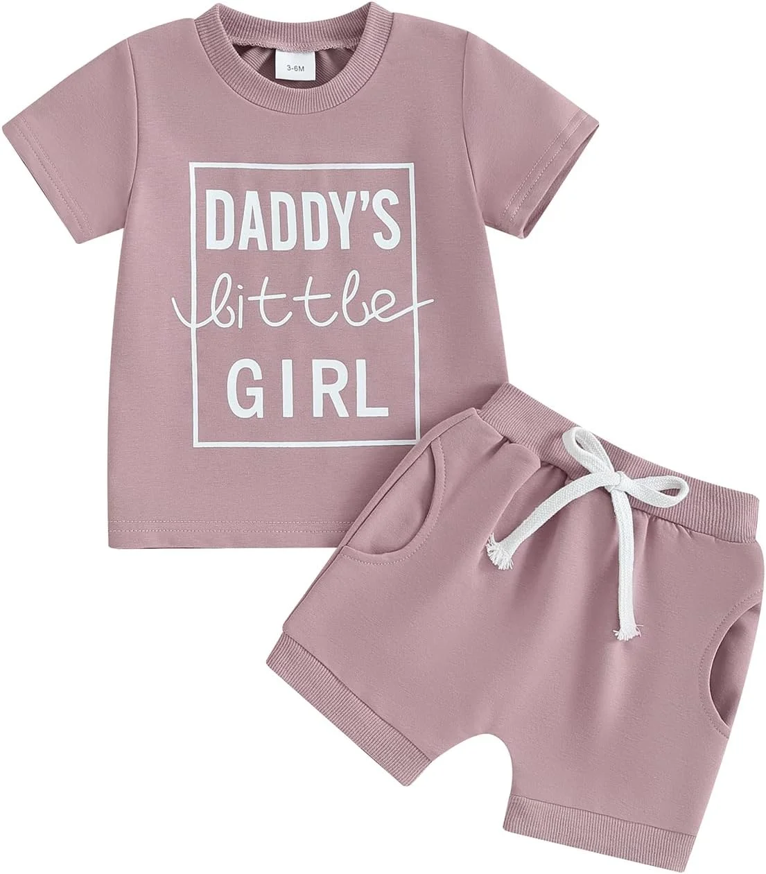 YINGISFITM لباس‌های تابستانی نوزادی دخترانه، تی‌شرت آستین کوتاه و ست شلوارک، لباس‌های غیررسمی و زیبا