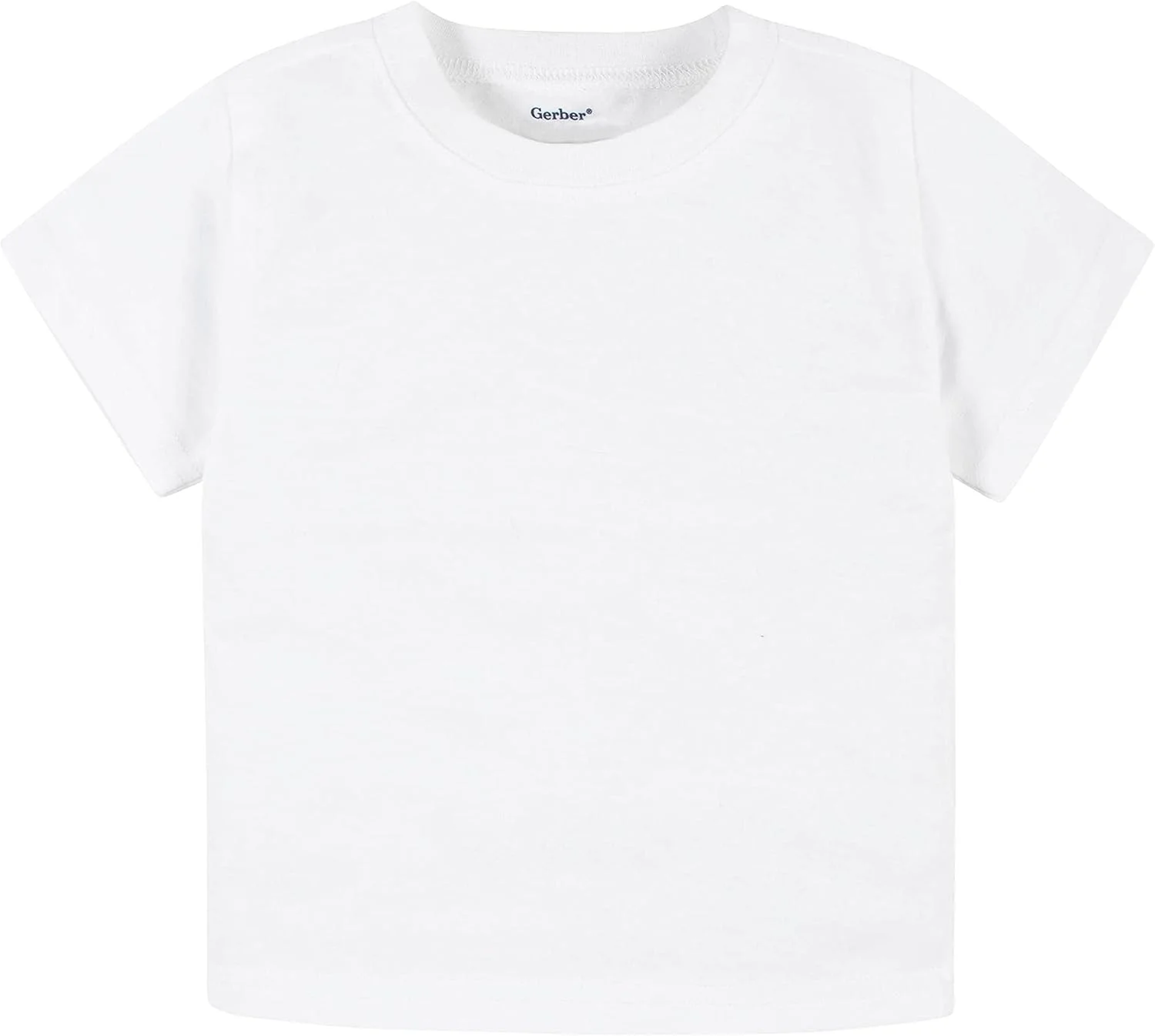 گربر - تی‌شرت آستین کوتاه ساده نوزادی/کودک نوپا، بسته‌ی 5 عددی، جنس جرسی 160 گرم