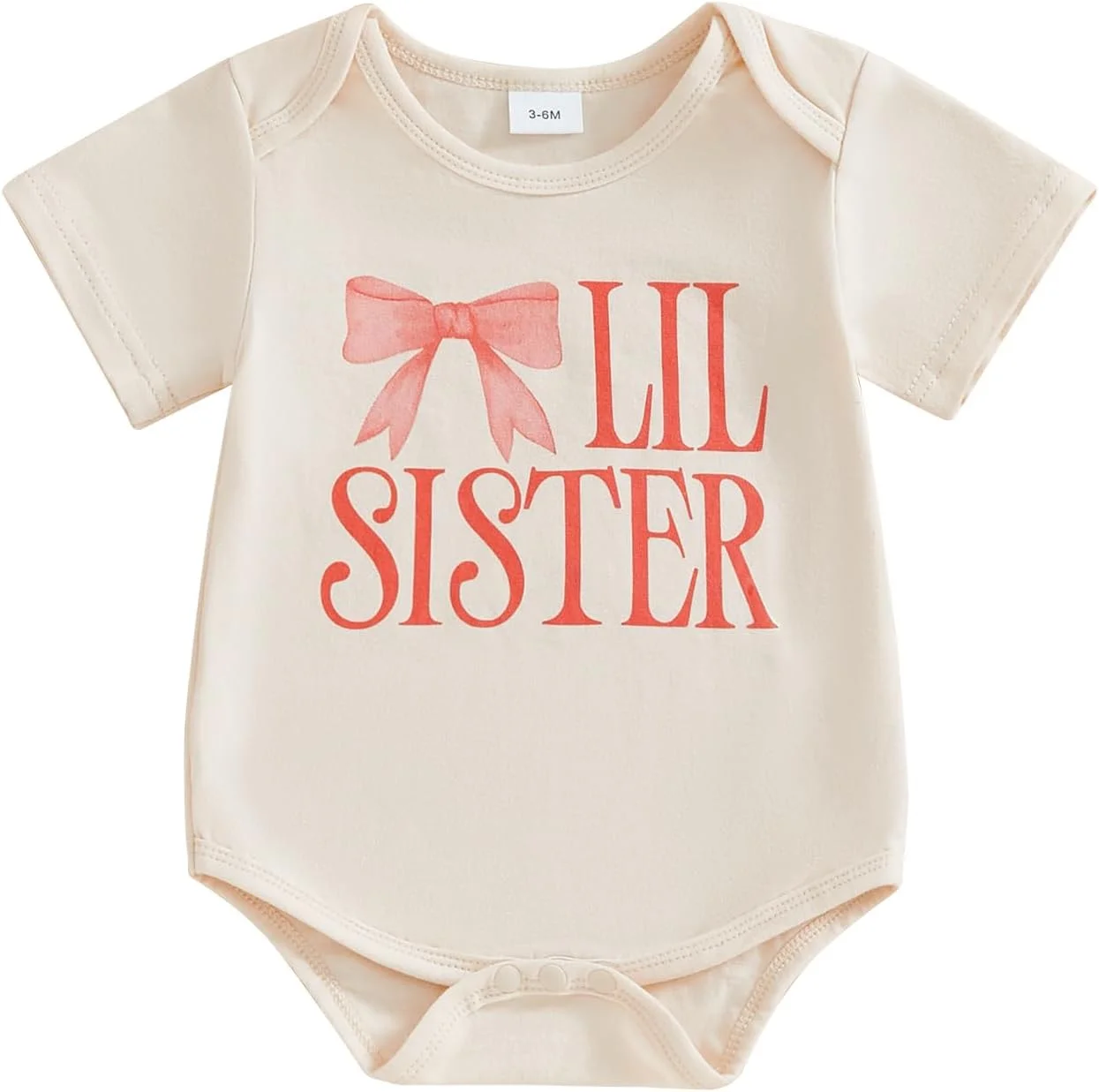 لباس ست خواهر بزرگ و خواهر کوچک، تیشرت آستین کوتاه با طرح پاپیون مناسب نوزادان و کودکان در تابستان