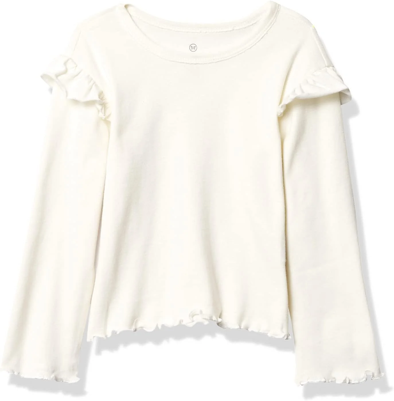 تی شرت آستین بلند یقه چین دار دخترانه ارگانیک پنبه ای