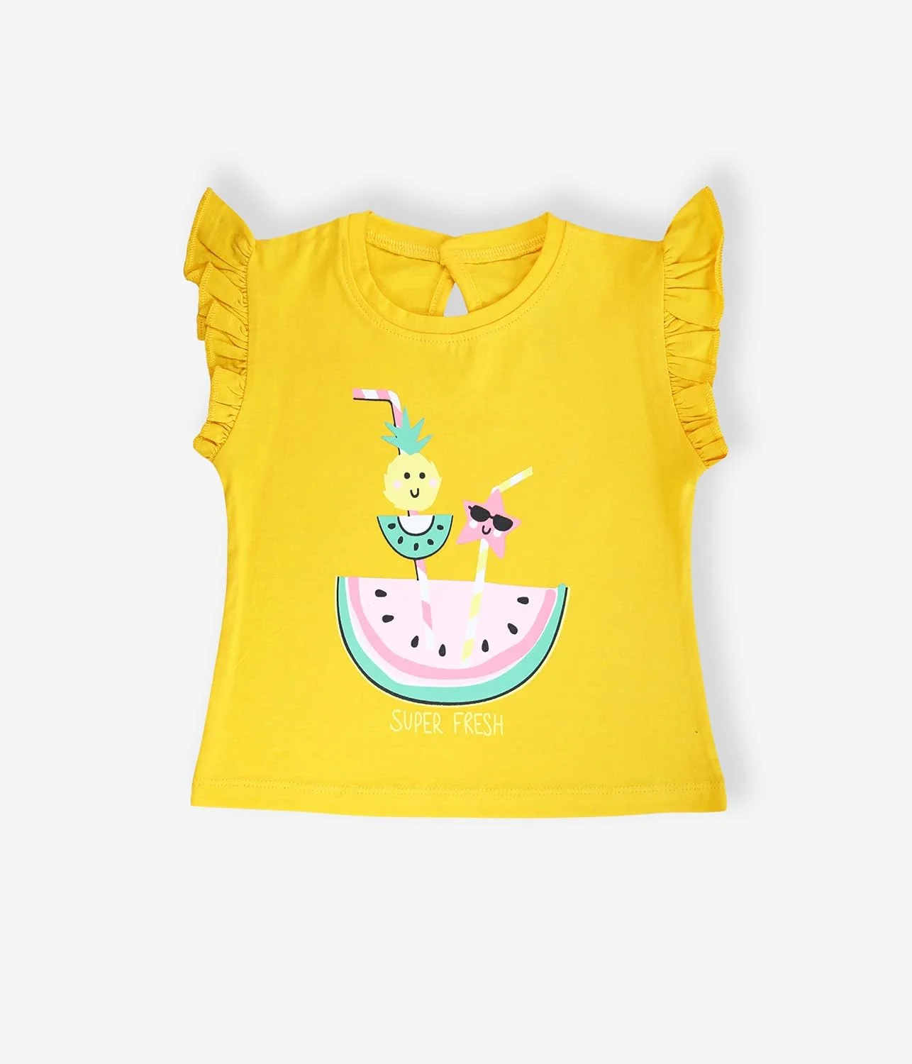 تی‌شرت‌های نخی چند رنگ طرح‌دار دخترانه YUV (بسته 3 عددی) - 0 تا 24 ماه