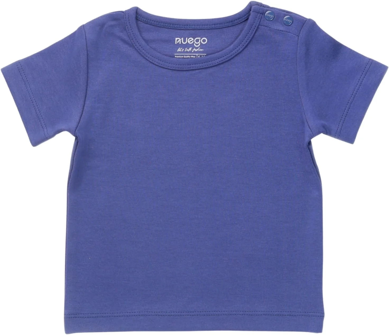 ست سه تایی تی‌شرت نخی دخترانه نوزادی Nuego، آستین کوتاه، یقه گرد، طرح چاپی ستاره ای برای نوزادان دختر 0-24 ماه (آبی، صورتی، سفید)