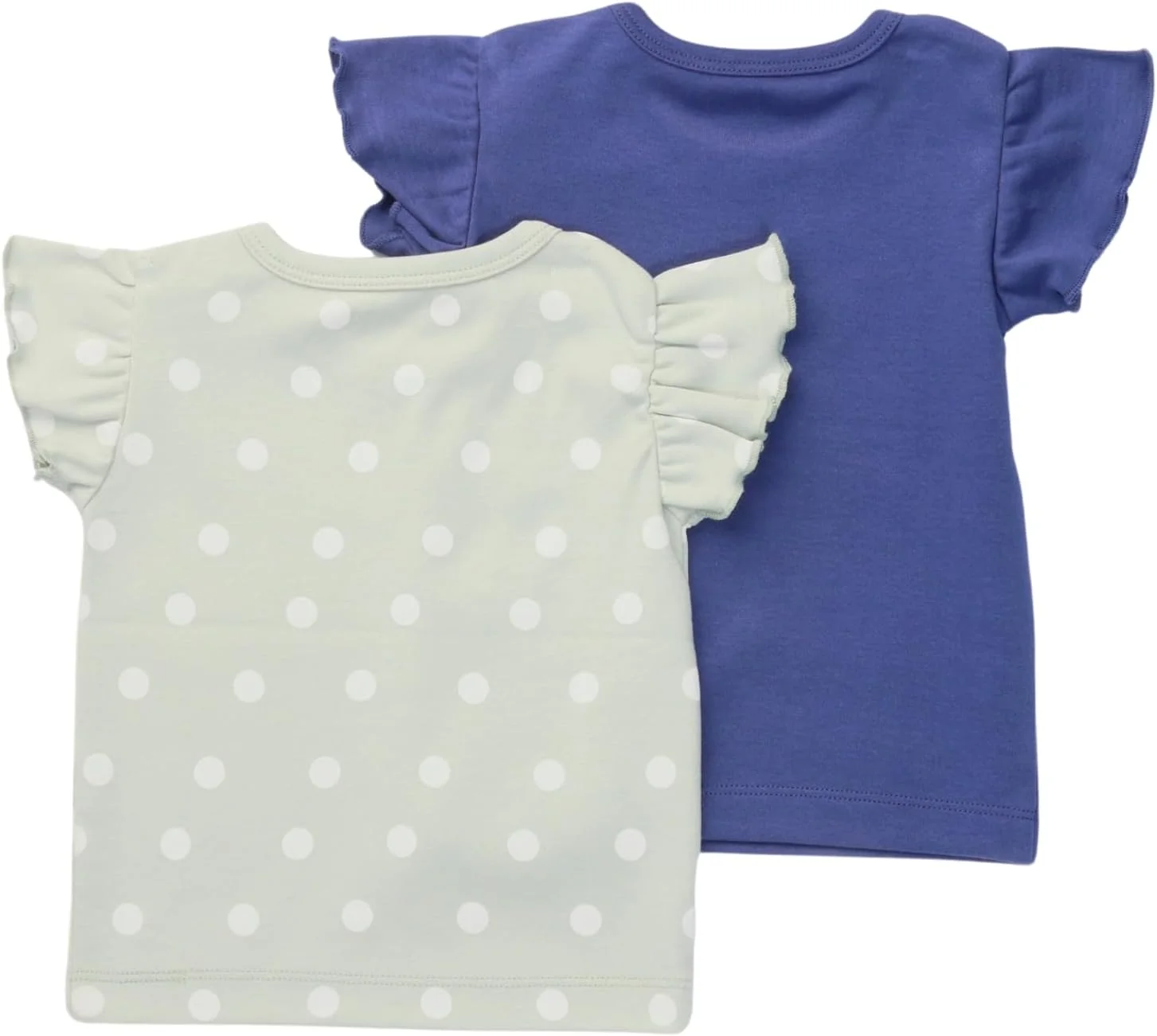 ست سه عددی تی‌شرت نخی دخترانه نوزادی Nuego، آستین کوتاه، یقه گرد، طرح خال‌خالی برای نوزادان دختر 0-24 ماه (سبز روشن، آبی)