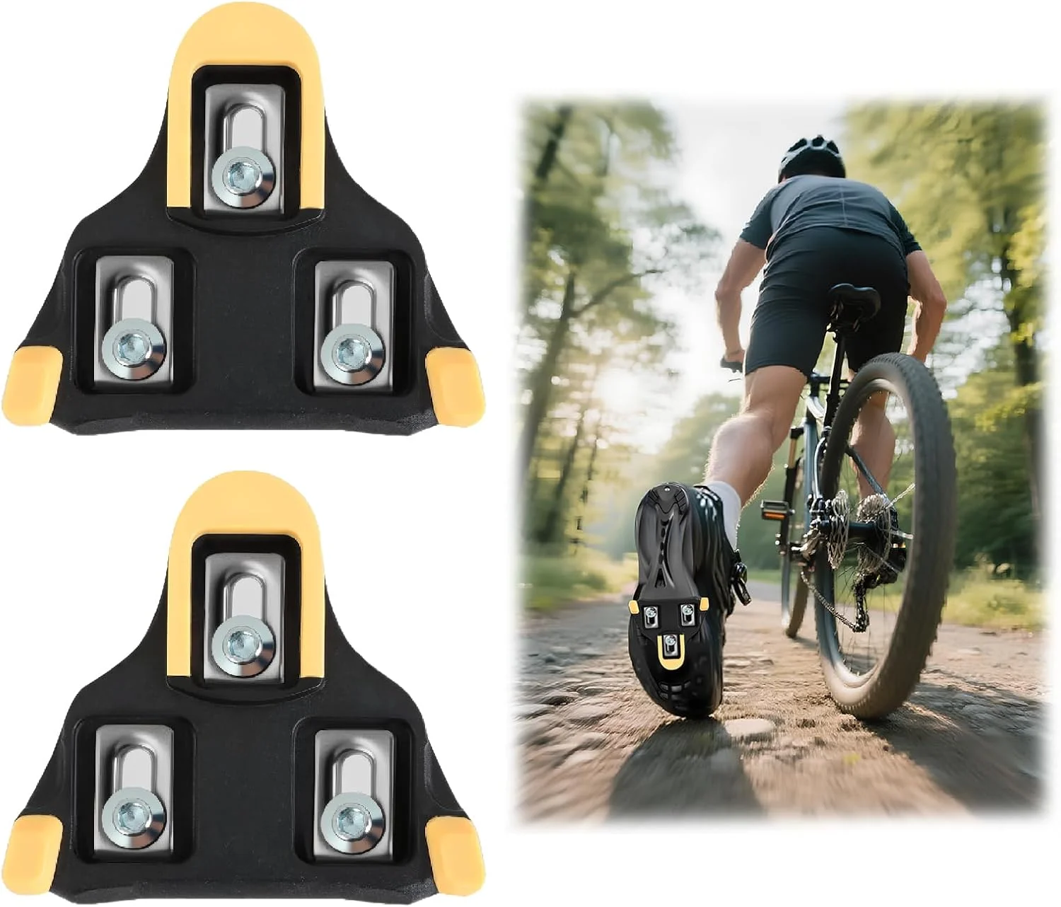 ۲ عدد گیره پدال دوچرخه سازگار با پدال های SPD-SL، مجموعه پیچ کفش دوچرخه ساخته شده از مواد فلزی، با کیفیت بالا و بادوام، مناسب برای کفش های ۳ سوراخه، لوازم جانبی دوچرخه جاده ای داخلی و خارجی