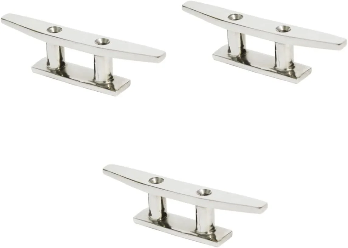 گیره فلزی تخته شاسی سپر 3 عددی 5 گیره قایق استیل ضد زنگ نگهدارنده طناب قایق فلزی گیره اسکله استیل ضد زنگ لوازم جانبی مهار قایق فلزی