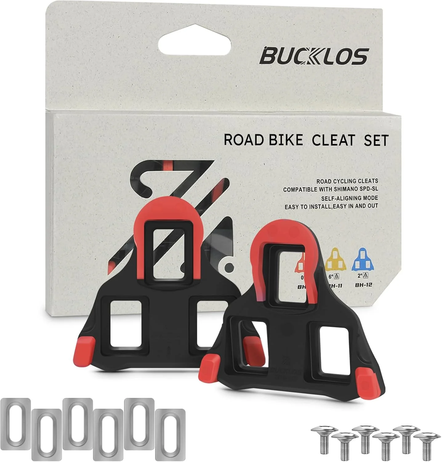 قفل رکاب جایگزین BUCKLOS مدل BH-10/BH-11/BH-12 سازگار با پدالهای Shimano Road SPD-SL برای دوچرخهسواری ثابت و کفشهای دوچرخهسواری جاده قفل رکاب جایگزین BUCKLOS مدل BH-10/BH-11/BH-12 سازگار با پدالهای Shimano Road SPD-SL برای دوچرخهسواری ثابت و کفشهای دوچرخهسواری جاده