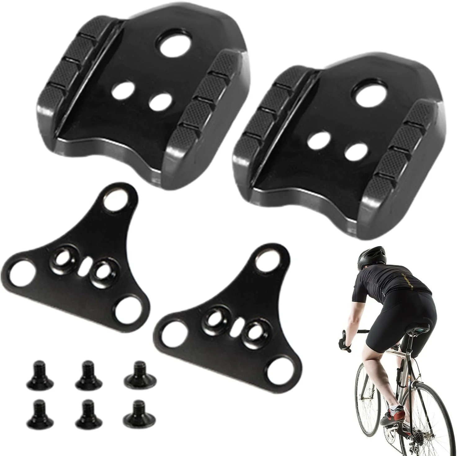 مبدل های تبدیل کننده کفش دوچرخه - مبدل آداپتور گیره دوچرخه - مبدل پدال فلزی برای فعالیت های خارج از منزل مردان و زنان