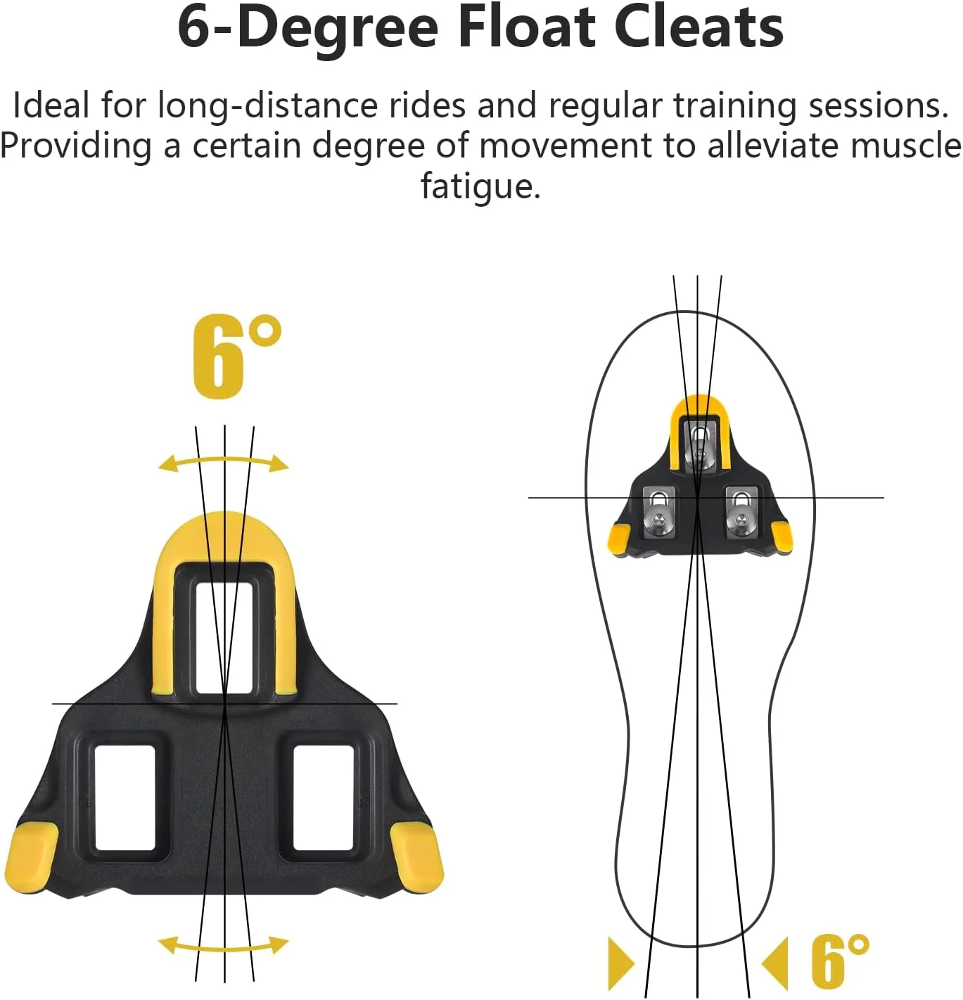 پدال های دوچرخه جاده ای بولانی، پدال های بدون گیره دوچرخه با بلبرینگ های مهر و موم شده نایلونی سبک وزن، سازگار با گیره های Shimano SPD-SL برای دوچرخه سواری در فضای باز و داخل سالن (9/16 اینچ)