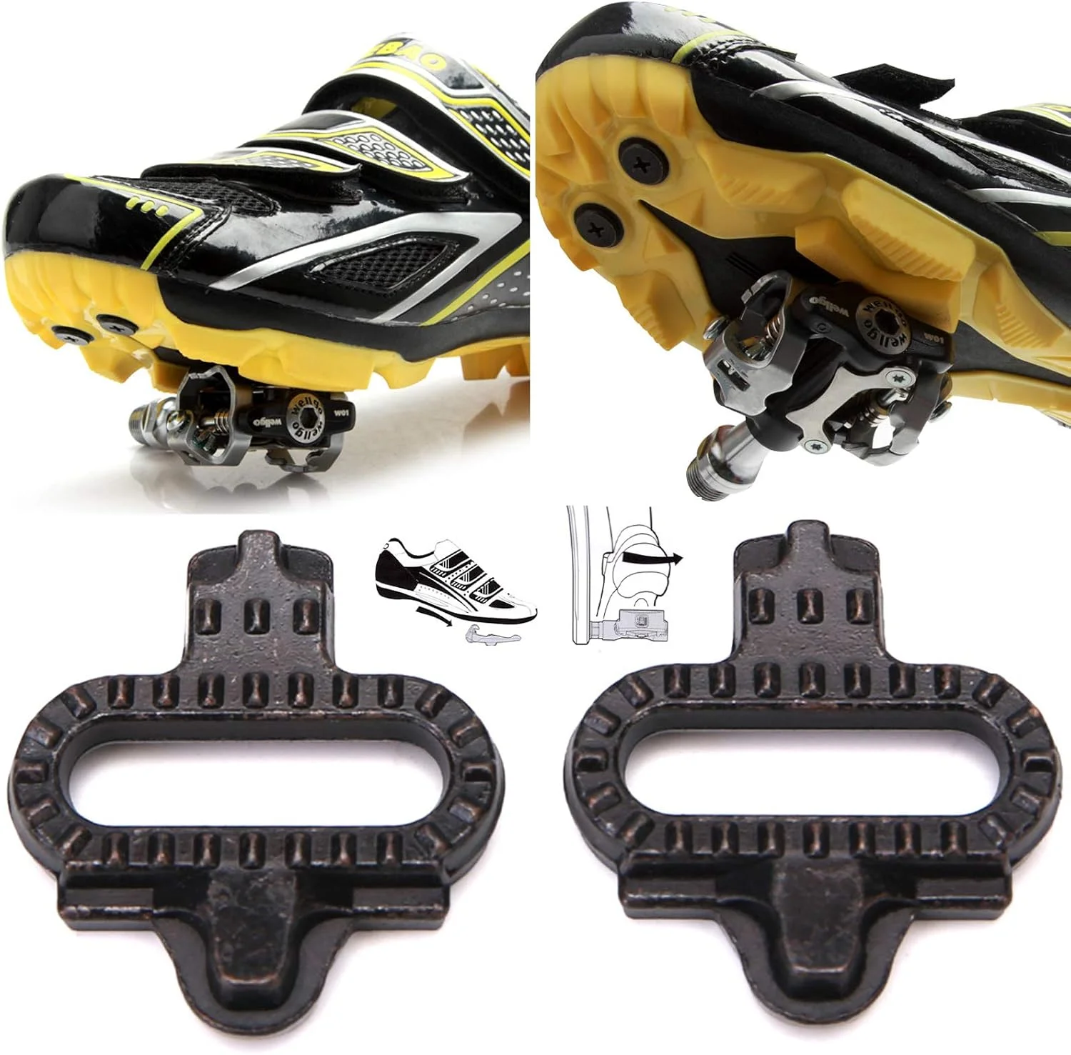 قفل پدال دوچرخه (شناوری 9 درجه) - قفل خودکار پدال ضد لغزش دوچرخه سواری، مناسب برای دوچرخه کوهستان و جاده، صفحه تعویض قفل پدال 2 قفل پدال دوچرخه (شناوری 9 درجه) - قفل خودکار پدال ضد لغزش دوچرخه سواری، مناسب برای دوچرخه کوهستان و جاده، صفحه تعویض قفل پدال 2