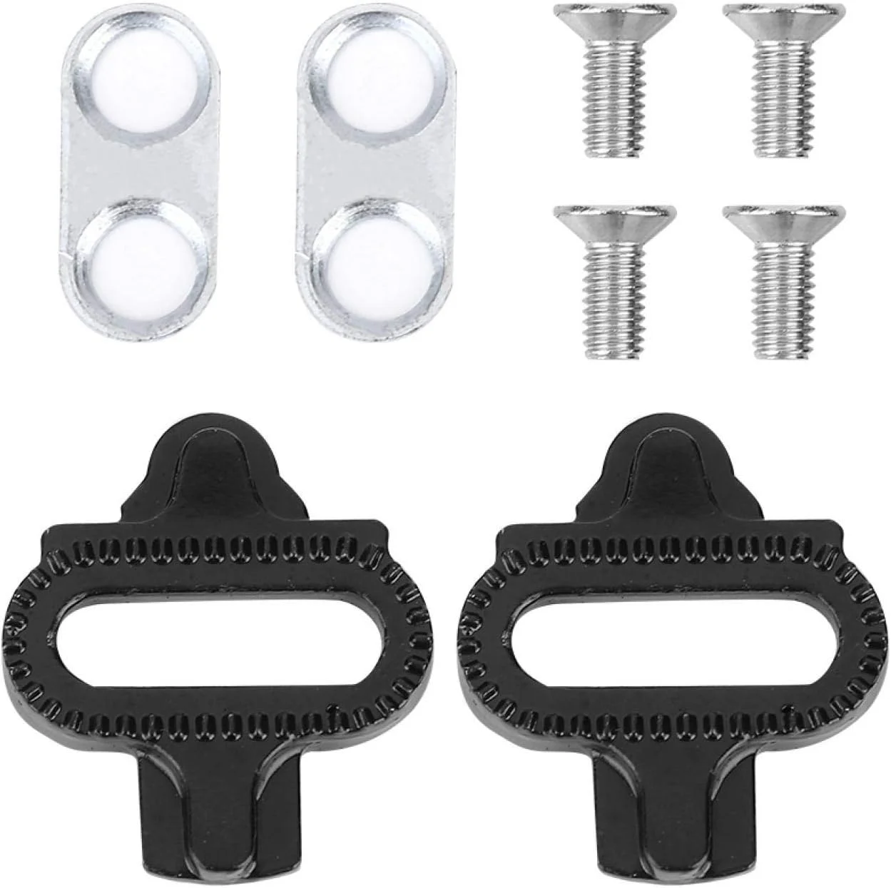 پایه رکاب دوچرخه، مجموعه پدال دوچرخه شامل 1 جفت پایه رکاب، 1 جفت فاصله دهنده و 4 عدد پیچ ​​، لوازم جانبی صفحه قفل برای دوچرخه سواری داخل سالن، دوچرخه سواری جاده ای در فضای باز، کوهستان