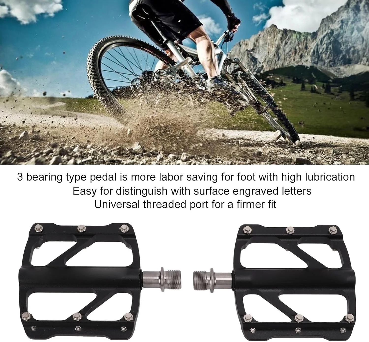 پدال دوچرخه، پدال های تخت یونیورسال برای دوچرخه های کوهستانی