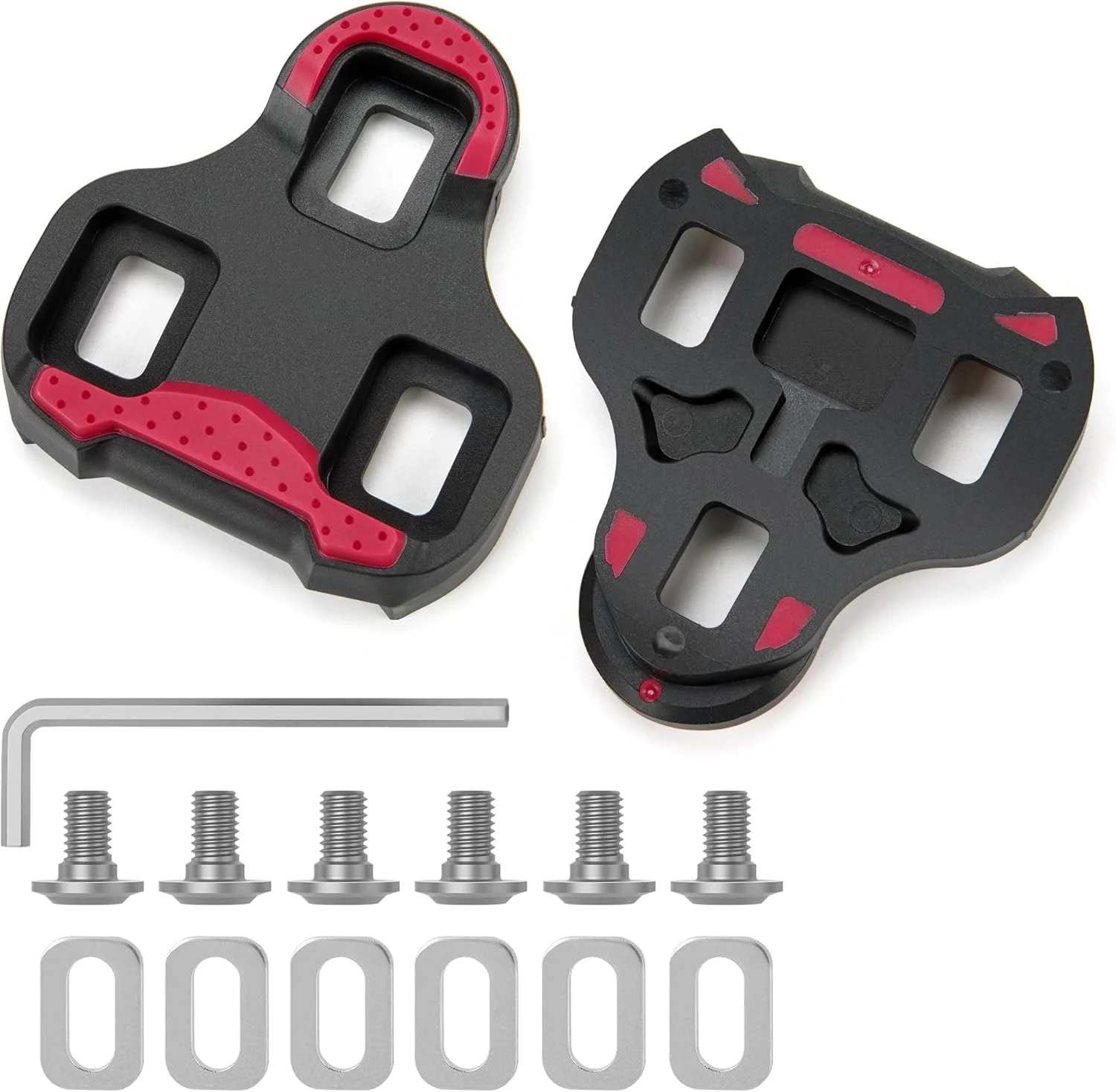 قفل پدال دوچرخه سازگار با Look KEO و دوچرخه پلوتون - سیستم شناوری قابل تنظیم 0، 4.5، 9 درجه برای ثبات و انتقال قدرت نهایی - قفل پدال بادوام برای کفش های دوچرخه سواری جاده و داخل سالن