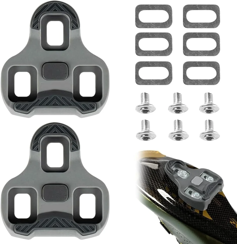 قفل پدال دوچرخه سازگار با پدال های دوچرخه Look Keo، مجموعه صفحه کفش قفل پدال دوچرخه، مجموعه لوازم جانبی دوچرخه قفل جاده، پدال دوچرخه جاده، صفحات پدال MTB، برای دوچرخه جاده، مسابقات دوچرخه سواری (خاکستری 4.5 درجه)