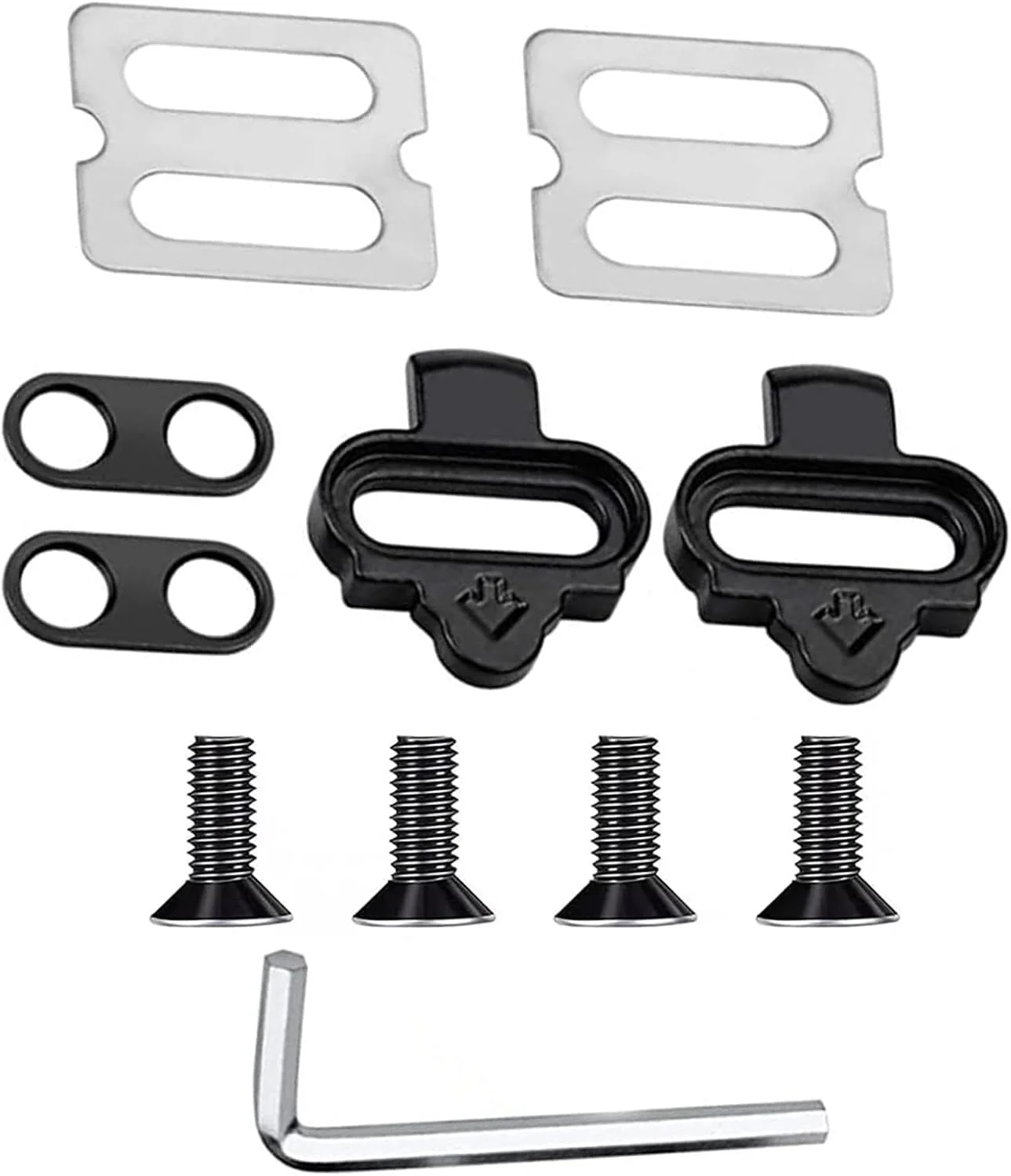 ست صفحه کفش دوچرخه، گیره های دوچرخه با صفحات گیره ضد لغزش برای دوچرخه سواری در داخل و خارج از منزل