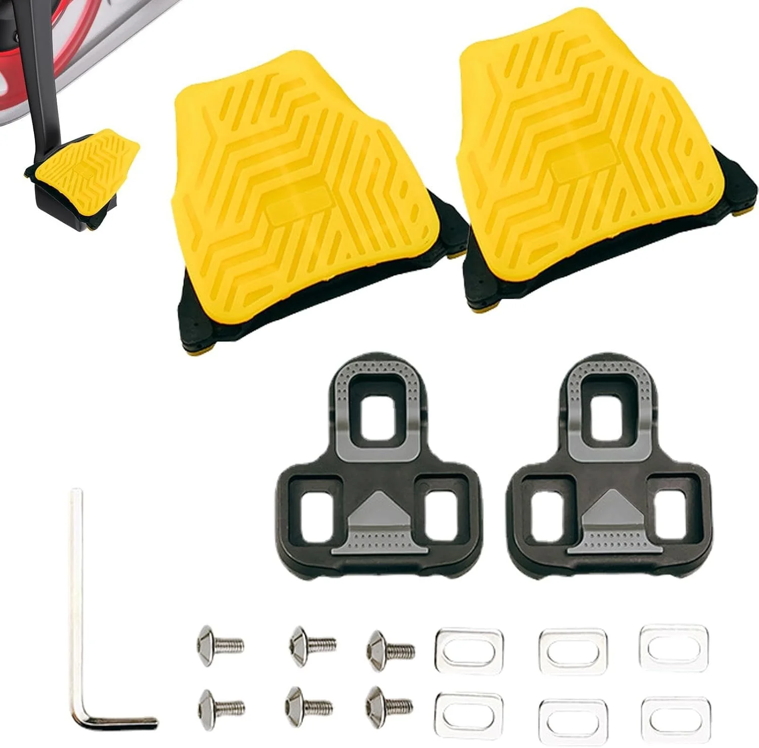 پدال برای دوچرخه های جاده ای | پدال دوچرخه ضد لغزش - گیره های دوچرخه قابل استفاده مجدد، محافظ چند منظوره کفش دوچرخه سواری برای فعالیت های خارج از منزل