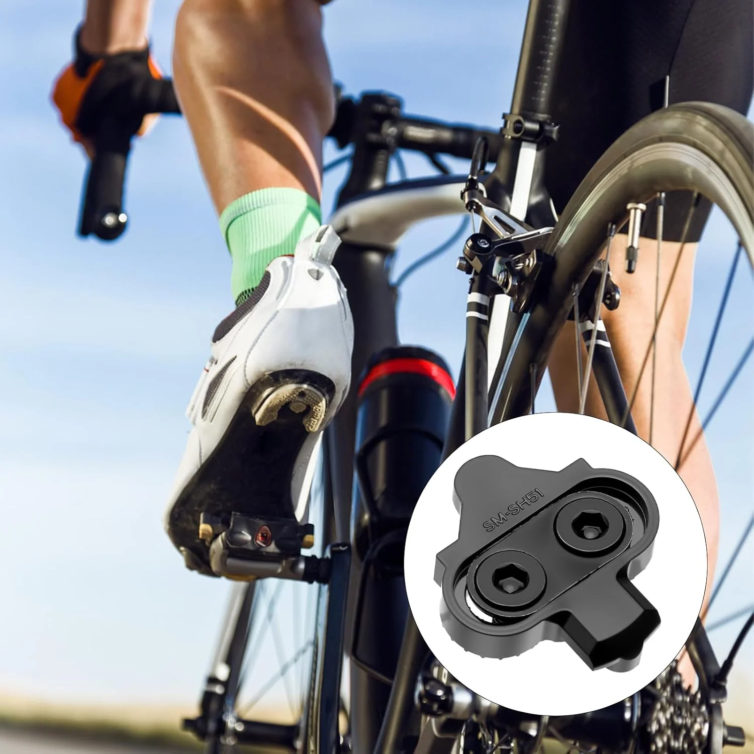 قفل رکاب کفش دوچرخه سواری SPD، سازگار با سری SM SPD پدال های قفل کوهستانی، قفل رکاب برای پدال های شیمانو دوچرخه کوهستان، مجموعه صفحه کفش دوچرخه ضد لغزش