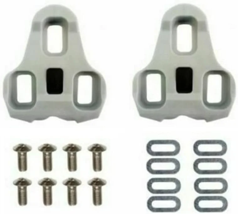 قفل پدال دوچرخه باندیدوس سازگار با پدال های Look Keo (شناوری 4.5 درجه) برای کفش های دوچرخه سواری مردانه و زنانه کلیپلس - مجموعه قفل پدال دوچرخه برای دوچرخه سواری داخلی و خارجی - خاکستری