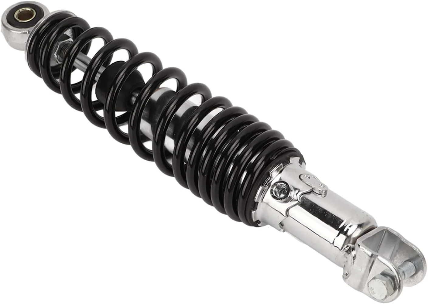 کمک فنر عقب موتور سیکلت سنگین 1360 کیلوگرمی با فنر، جایگزین آلیاژ فولادی برای Jog 100، سواری نرم تر و مدیریت میرایی بهتر (مشکی)