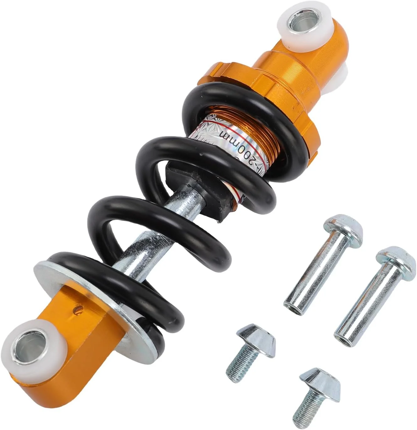 کمک فنر سوراندی، 125 میلی متر فاصله مرکز، آلیاژ آلومینیوم فولاد عقب اسکوتر، عملکرد بالا برای موتور سیکلت ATV اسکوتر آفرود (طلایی)