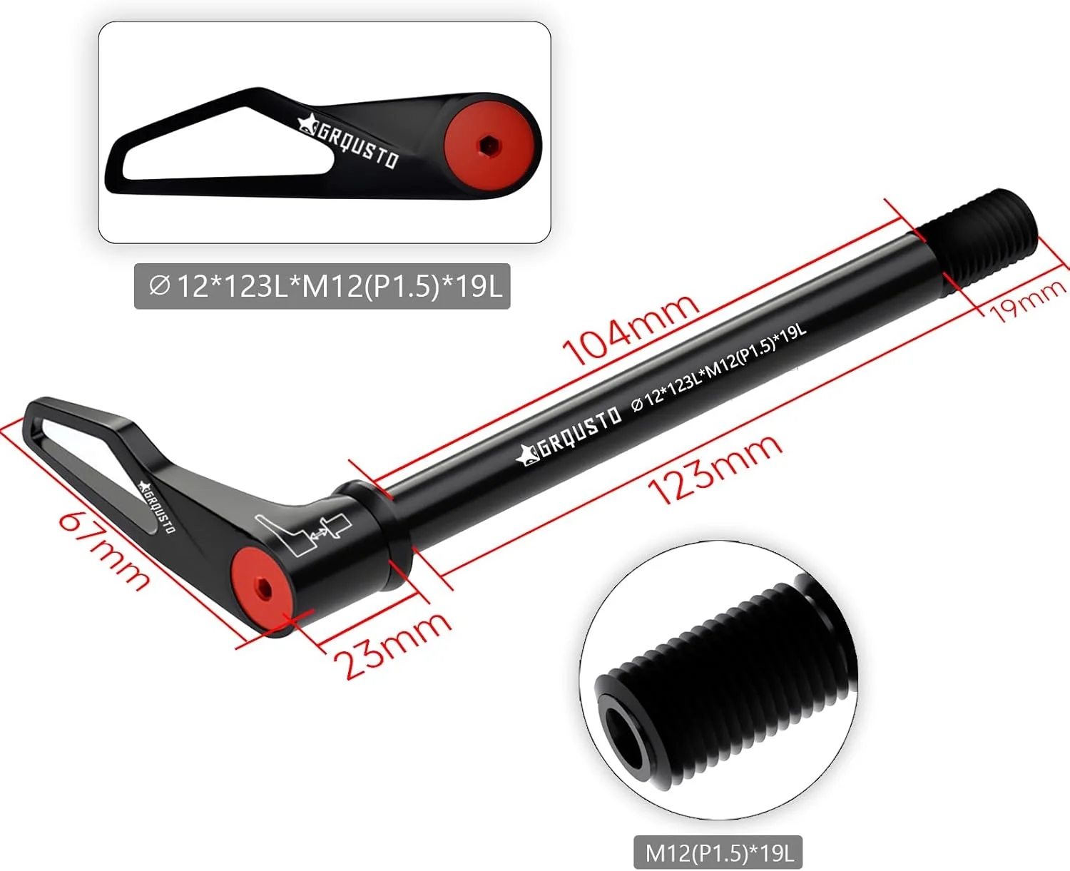 محورهای جلو و عقب رهاسازی سریع با رزوه 1.5 میلیمتری برای دوشاخهای تعلیق دوچرخه، دوشاخهای صلب و قاب عقب دوچرخه، دسته چرخان آزاد محور دوچرخه جاده کوهستانی: 12 میلیمتر x 120 میلیمتر تا 175 میلیمتر شامل 5 سایز محورهای جلو و عقب رهاسازی سریع با رزوه 1.5 میلیمتری برای دوشاخهای تعلیق دوچرخه، دوشاخهای صلب و قاب عقب دوچرخه، دسته چرخان آزاد محور دوچرخه جاده کوهستانی: 12 میلیمتر x 120 میلیمتر تا 175 میلیمتر شامل 5 سایز