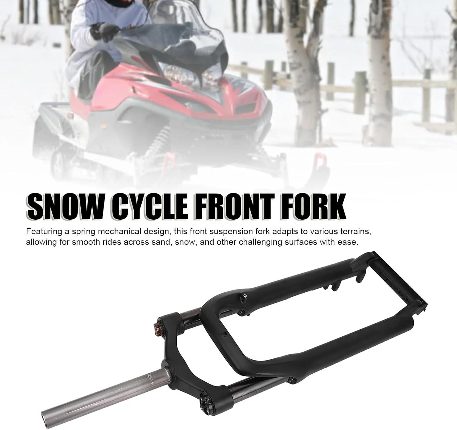 دوشاخ جلو کمک فنر دار 26 اینچ با لاستیک 4.0 اینچی، توپی با فاصله 135 میلی متر، قفل دستی، فنر روغنی، مناسب برای دوچرخه کوهستان، کمک فنرهای آلیاژ آلومینیوم