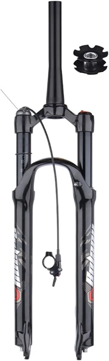دوشاخ بادی دوچرخه 1 1/8 اینچ، دوشاخ تعلیق دوچرخه کوهستان با لوله مخروطی 26 27.5 29 اینچ، دامنه حرکت 120 میلی متر، محور QR 9 میلی متر 100 میلی متر، قفل دستی/ریموت XC