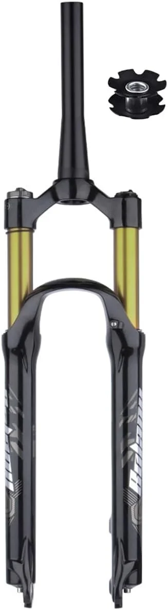 دوشاخ بادی دوچرخه کوهستان با لوله مخروطی 1 1/8 اینچ، دوشاخ تعلیق دوچرخه کوهستان 26 27.5 29 اینچ، دامنه حرکت 120 میلی متر، محور QR 9 میلی متر 100 میلی متر، قفل دستی/ریموت XC