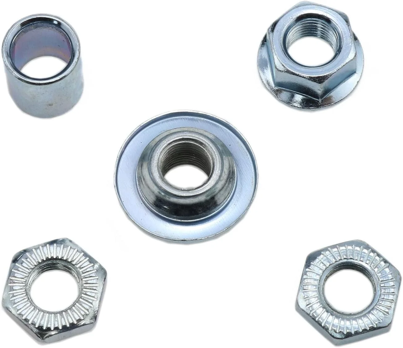 محور چرخ عقب دوچرخه 190 میلیمتری، محور توپی دنده عقب چند سرعته 3/8 اینچ نقرهای 26 TPI به همراه مهره قفلی مخروطی و واشر - 1 عدد محور چرخ عقب دوچرخه 190 میلیمتری، محور توپی دنده عقب چند سرعته 3/8 اینچ نقرهای 26 TPI به همراه مهره قفلی مخروطی و واشر - 1 عدد