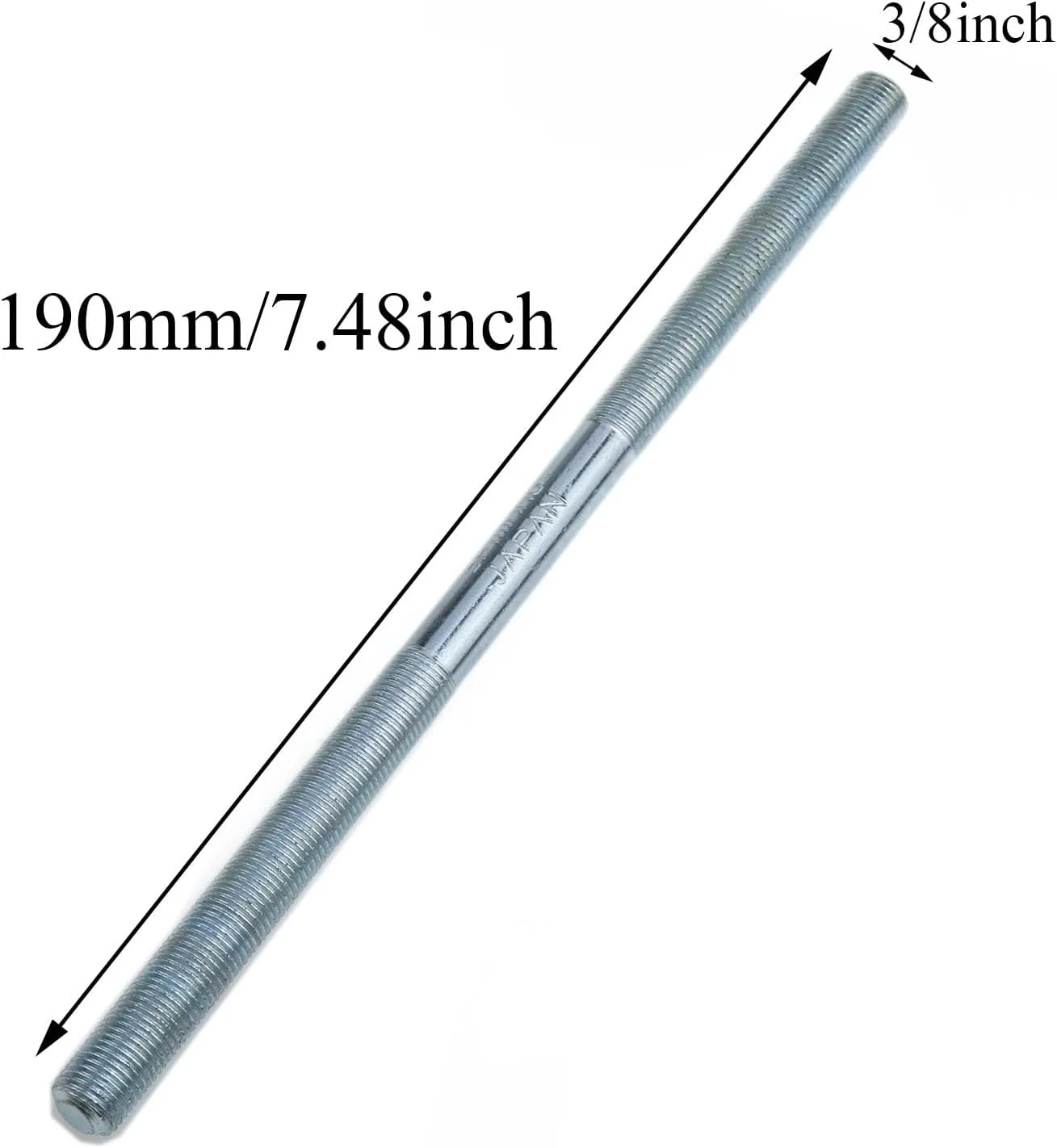 محور چرخ عقب دوچرخه 190 میلیمتری، محور توپی دنده عقب چند سرعته 3/8 اینچ نقرهای 26 TPI به همراه مهره قفلی مخروطی و واشر - 1 عدد محور چرخ عقب دوچرخه 190 میلیمتری، محور توپی دنده عقب چند سرعته 3/8 اینچ نقرهای 26 TPI به همراه مهره قفلی مخروطی و واشر - 1 عدد