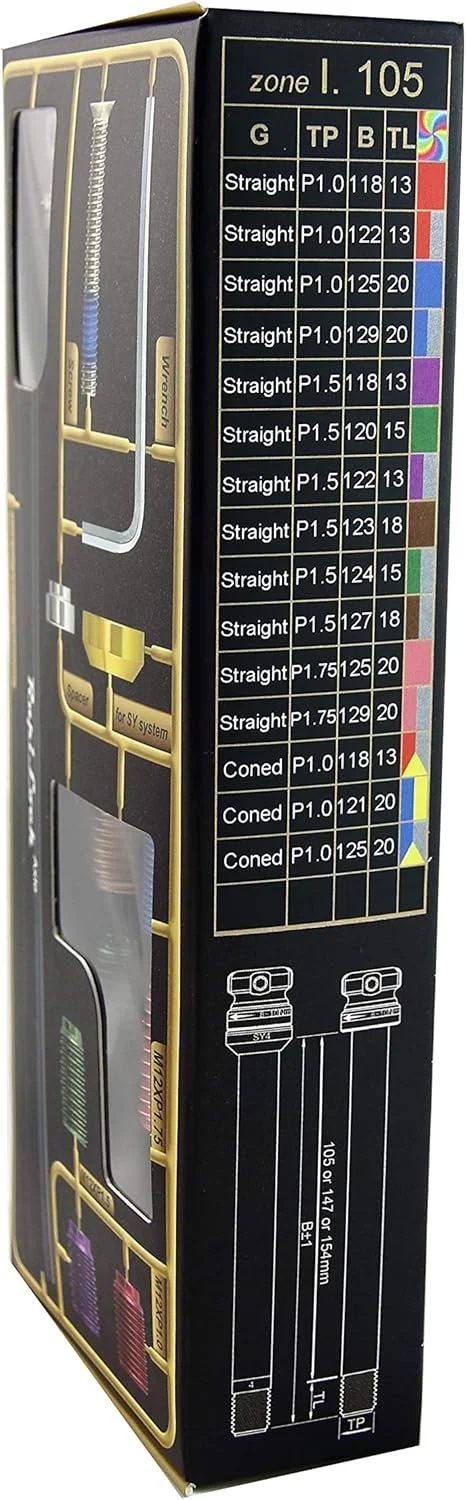 محور ثابت برای دوچرخههای کورسی، شن، سایکلوکراس یا کوهستان، M12XP1.0/P1.5/P1.75 برای 60 ترکیب مختلف محور ثابت برای دوچرخههای کورسی، شن، سایکلوکراس یا کوهستان، M12XP1.0/P1.5/P1.75 برای 60 ترکیب مختلف