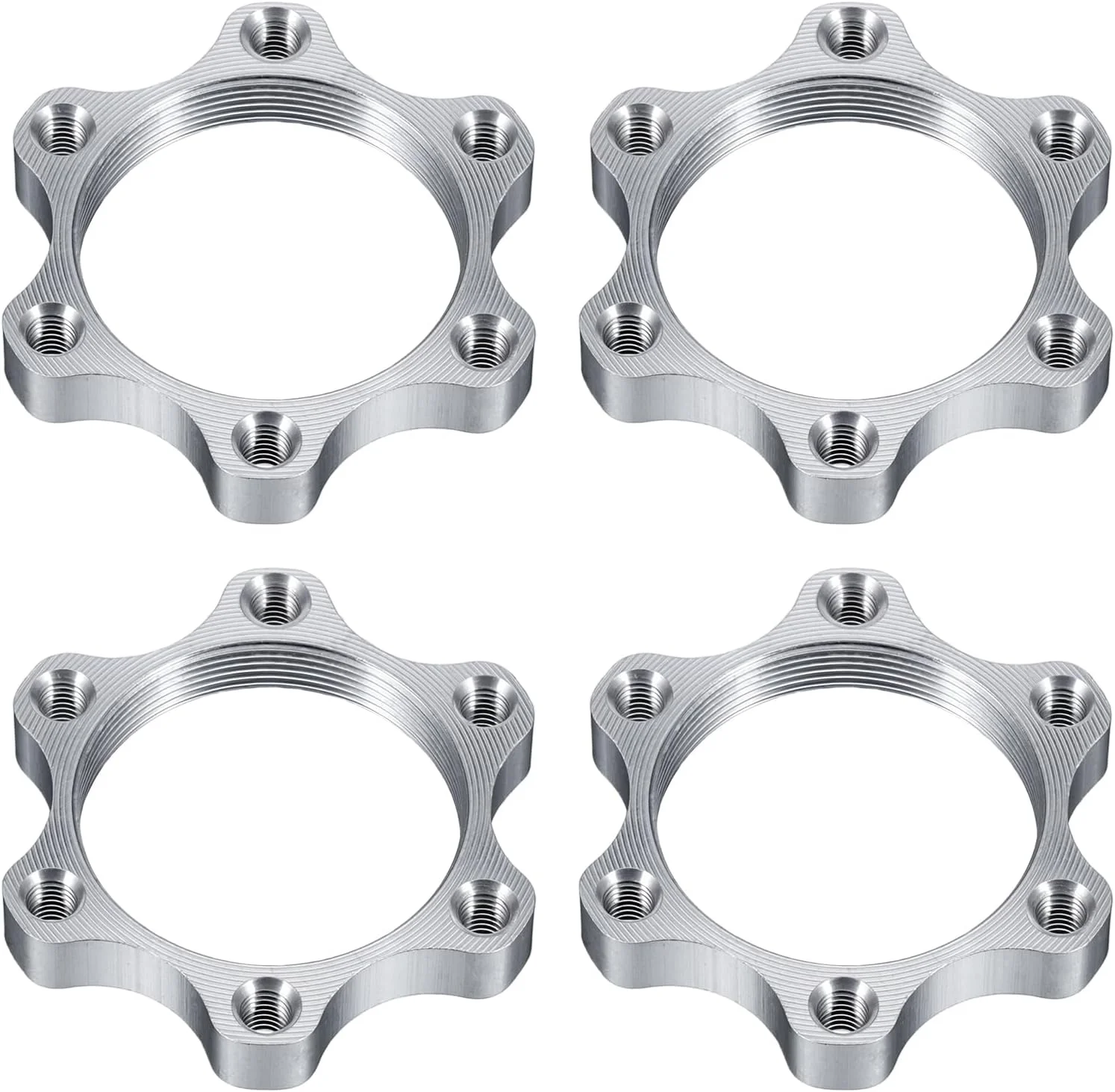 ۴ عدد توپی دنده آزاد دوچرخه، آداپتور روتور ترمز دیسکی دوچرخه ۶ پیچ فلنج تبدیل توپی ۴۴ میلی متر آلیاژ آلومینیوم توپی دنده آزاد لوازم جانبی دوچرخه سواری