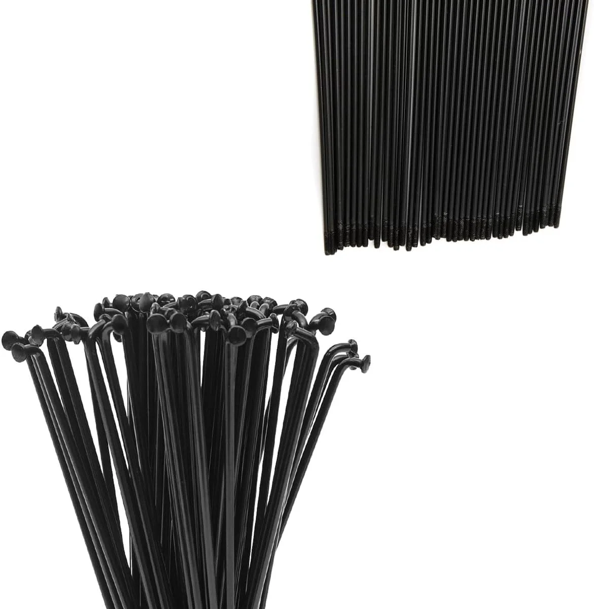 پره های دوچرخه فولادی 14G با سر مسی، سایزهای مختلف، 36 عدد، مشکی پره های دوچرخه فولادی 14G با سر مسی، سایزهای مختلف، 36 عدد، مشکی