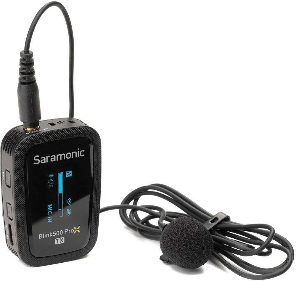 سیستم میکروفون بیسیم سارامونیک Blink 500 Pro X، نمایشگر OLED، فرکانس دیجیتال 2.4 گیگاهرتز، الگوی قطبی Omni-directional، آنتن داخلی، ظرفیت باتری 2000mAh، مشکی | blink500 prox b1 سیستم میکروفون بیسیم سارامونیک Blink 500 Pro X، نمایشگر OLED، فرکانس دیجیتال 2.4 گیگاهرتز، الگوی قطبی Omni-directional، آنتن داخلی، ظرفیت باتری 2000mAh، مشکی | blink500 prox b1