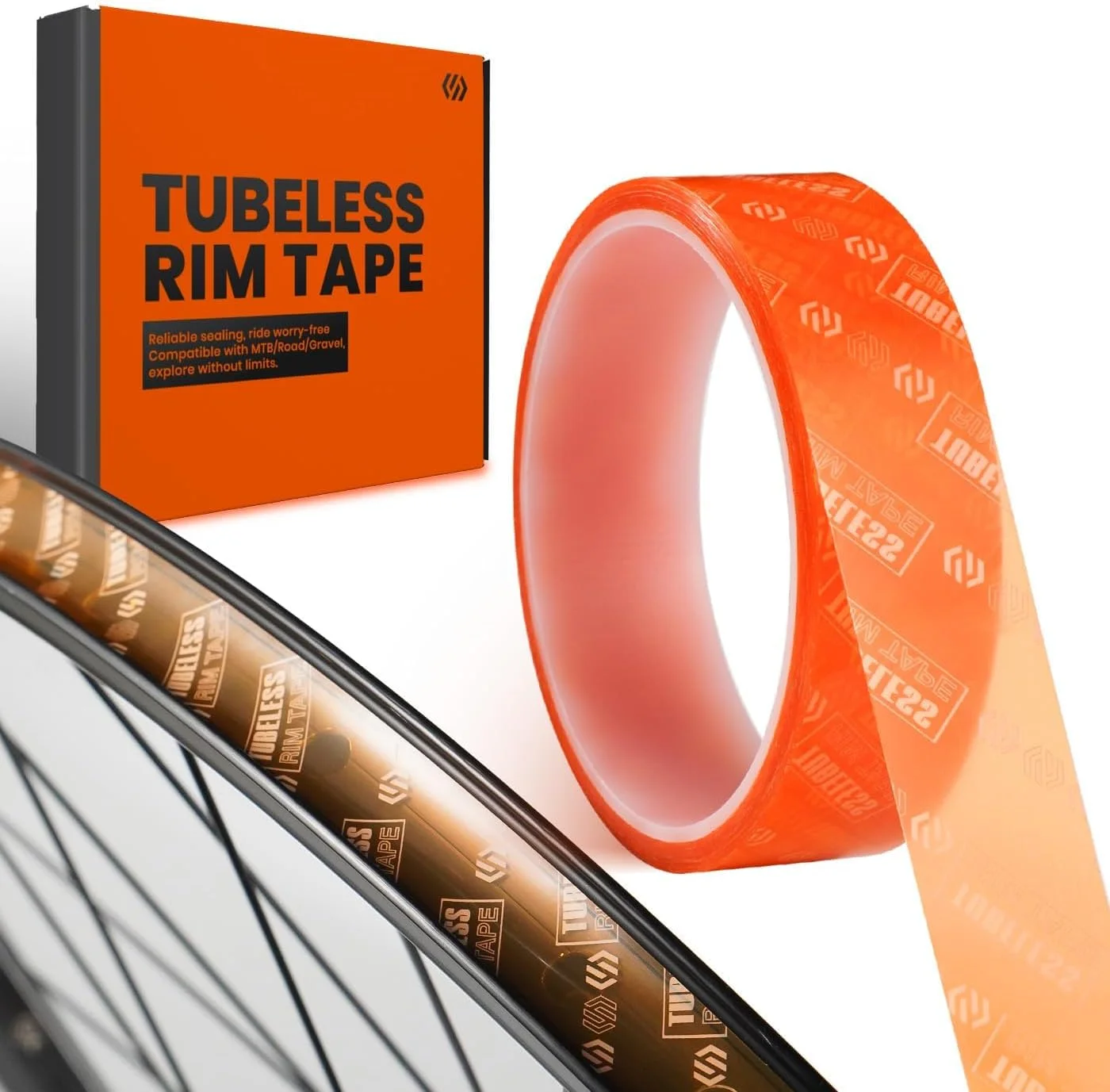 نوار تیوبلس رینگ 10 متری، نوار رینگ چرخ دوچرخه نیمه شفاف 27 میلی‌متری با چسبندگی قوی برای دوچرخه‌های تیوبلس MTB، جاده‌ای، گراول، توبولار - بادوام، نصب آسان، مقاوم در برابر پنچری
