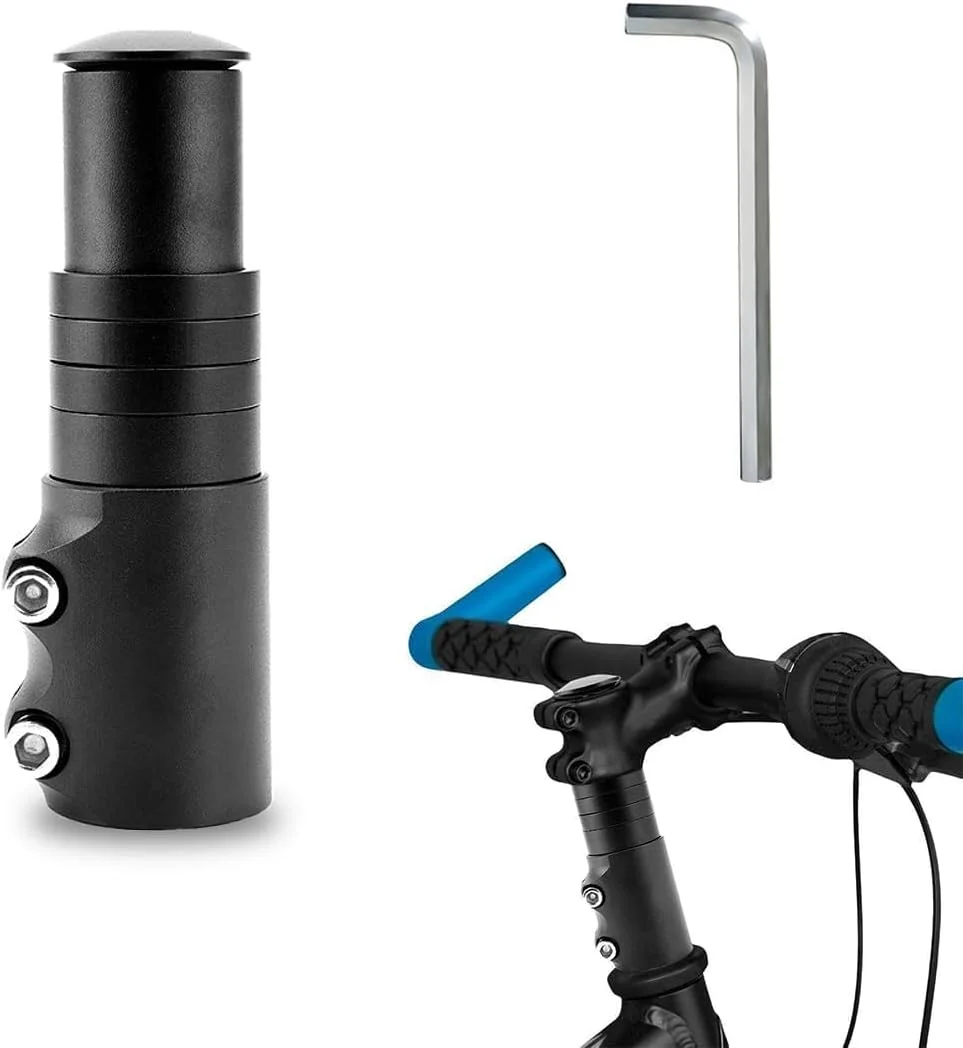 افزایش دهنده فرمان دوچرخه، افزایش دهنده میله فرمان 28.6 میلی متری آلیاژ آلومینیوم قابل تنظیم مناسب برای دوچرخه های کوهستانی، جاده ای و شهری