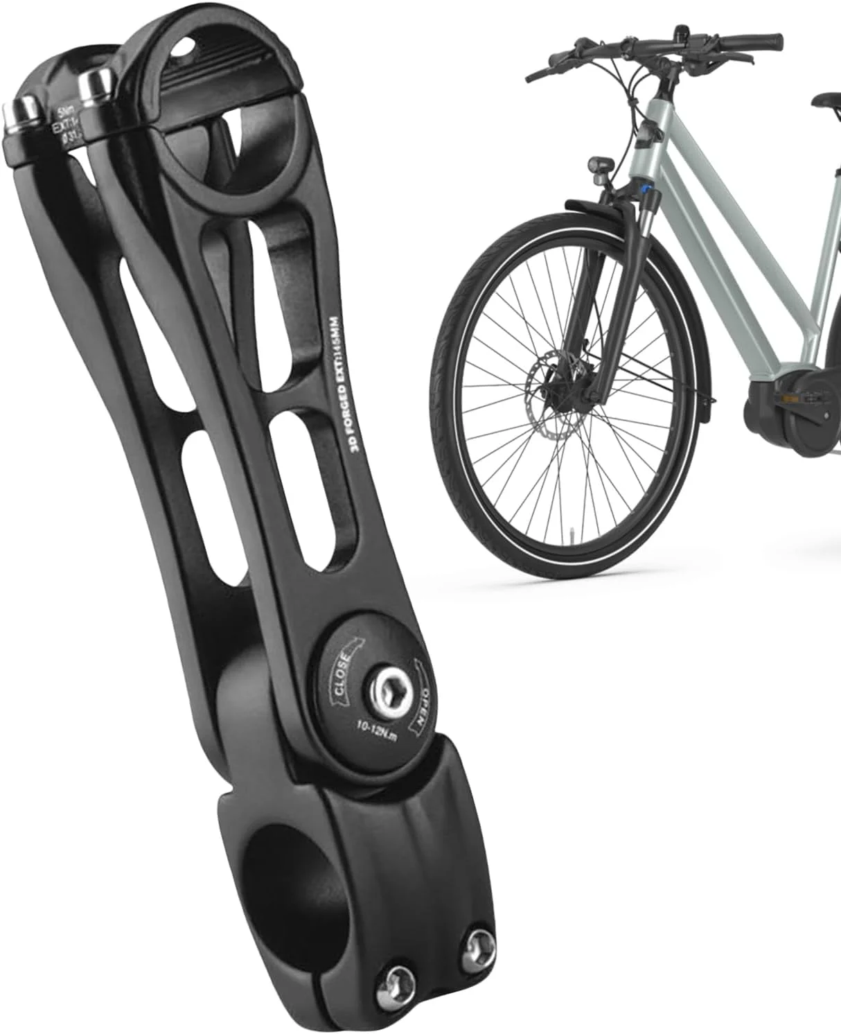 کرپی فرمان دوچرخه کوهستان - افزایش طول فرمان 31.8 میلی‌متری | لوازم جانبی دوچرخه‌سواری آلیاژ آلومینیوم برای مسابقات طولانی، تمرینات تناسب اندام، صعود به مسیر، سواری گروهی و رفت و آمد شهری