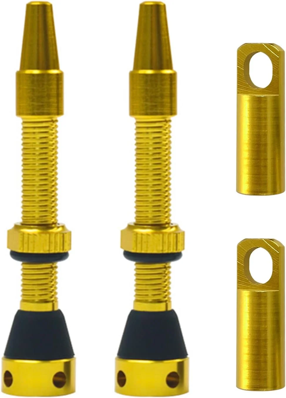 دو عدد استم والو پرستا دوچرخه آلیاژ آلومینیوم، استم های وکیوم دوچرخه سبک وزن CNC آنودایز شده، ضد خوردگی، ضد زنگ، محکم، دارای پوشش جداشدنی، حلقه O، مهره قفل، هسته، باد کردن آسان، مناسب برای دوچرخه های کوهستانی و جاده